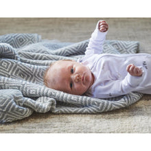 Load image into Gallery viewer, Hug Rug Woven Diamond Throw Sky Grey
