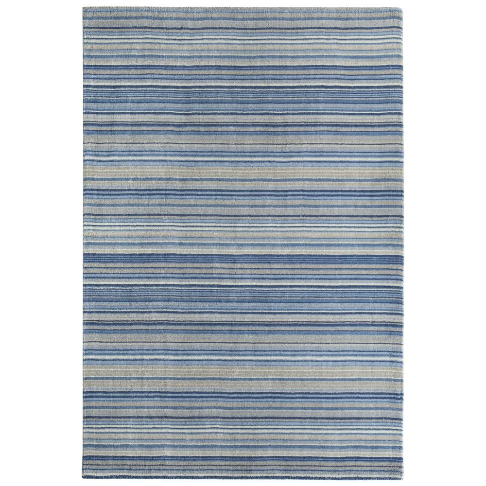 Fine Stripes Blue/Beige Rug - Rug Guru