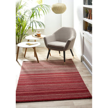 Load image into Gallery viewer, Fine Stripes Red Rug - Rug Guru
