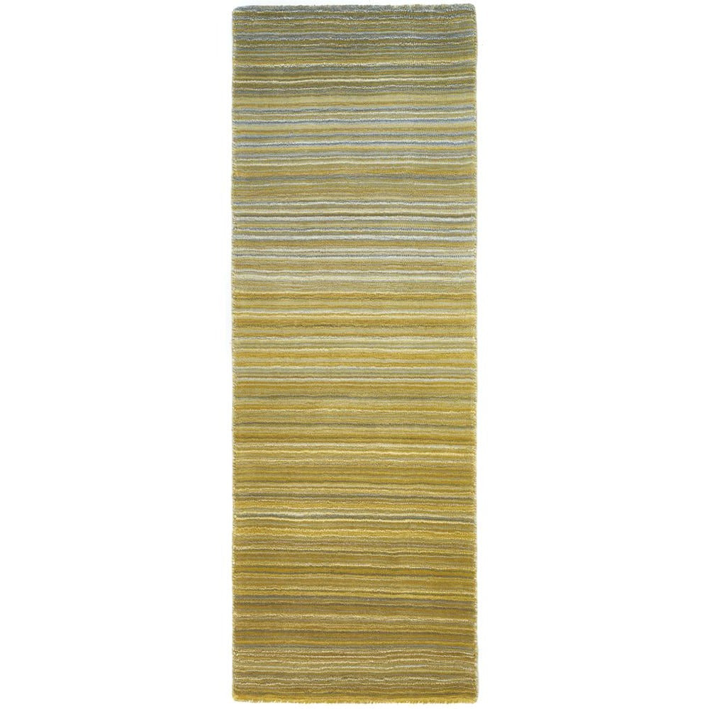 Fine Stripes Ochre Runner - Rug Guru