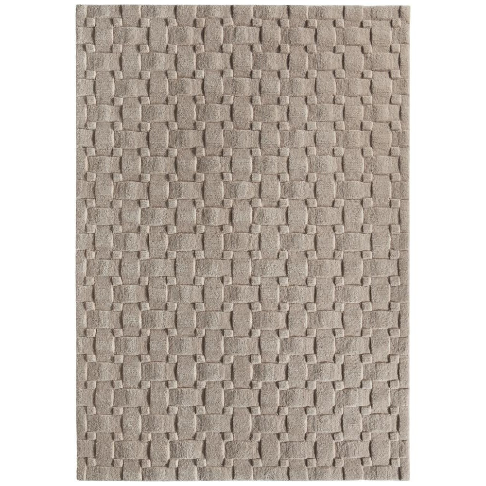 Basketweave 3D Blush Rug - Rug Guru