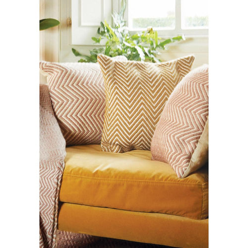 Hug Rug Woven Herringbone Cushion Gold