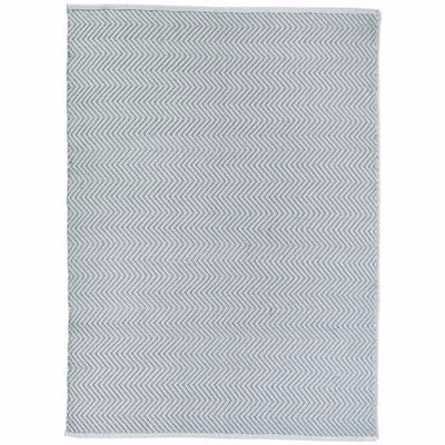 Herringbone Washable Rug Sky Grey