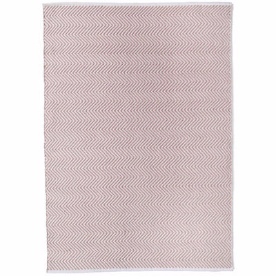 Herringbone Washable Rug Rose