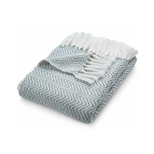 Hug Rug Woven Herringbone Throw Sky Grey