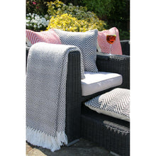 Load image into Gallery viewer, Hug Rug Woven Herringbone Throw Warm Grey
