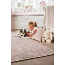 Load image into Gallery viewer, Herringbone Washable Rug Rose
