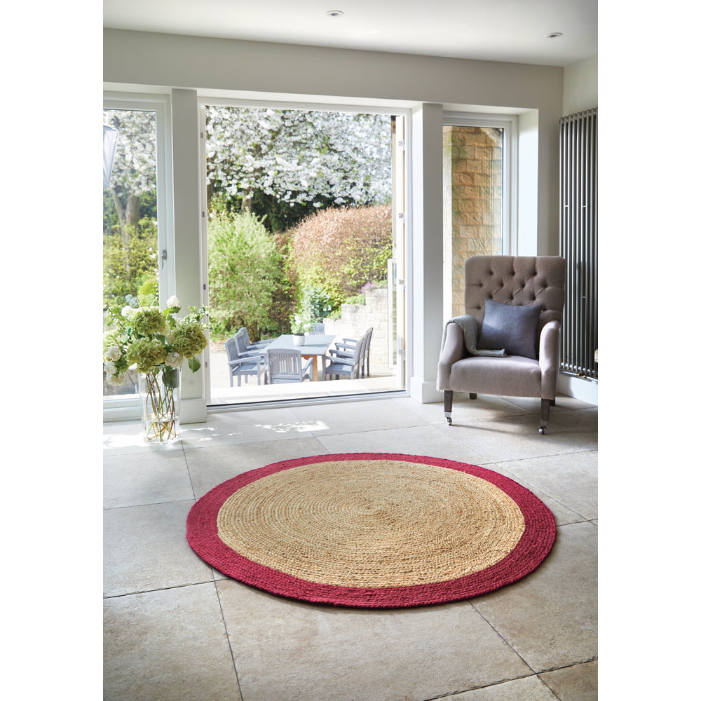 Jute Border - Raspberry