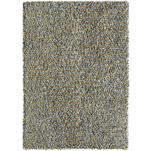 Rocks Shaggy Ochre Rug - Rug Guru