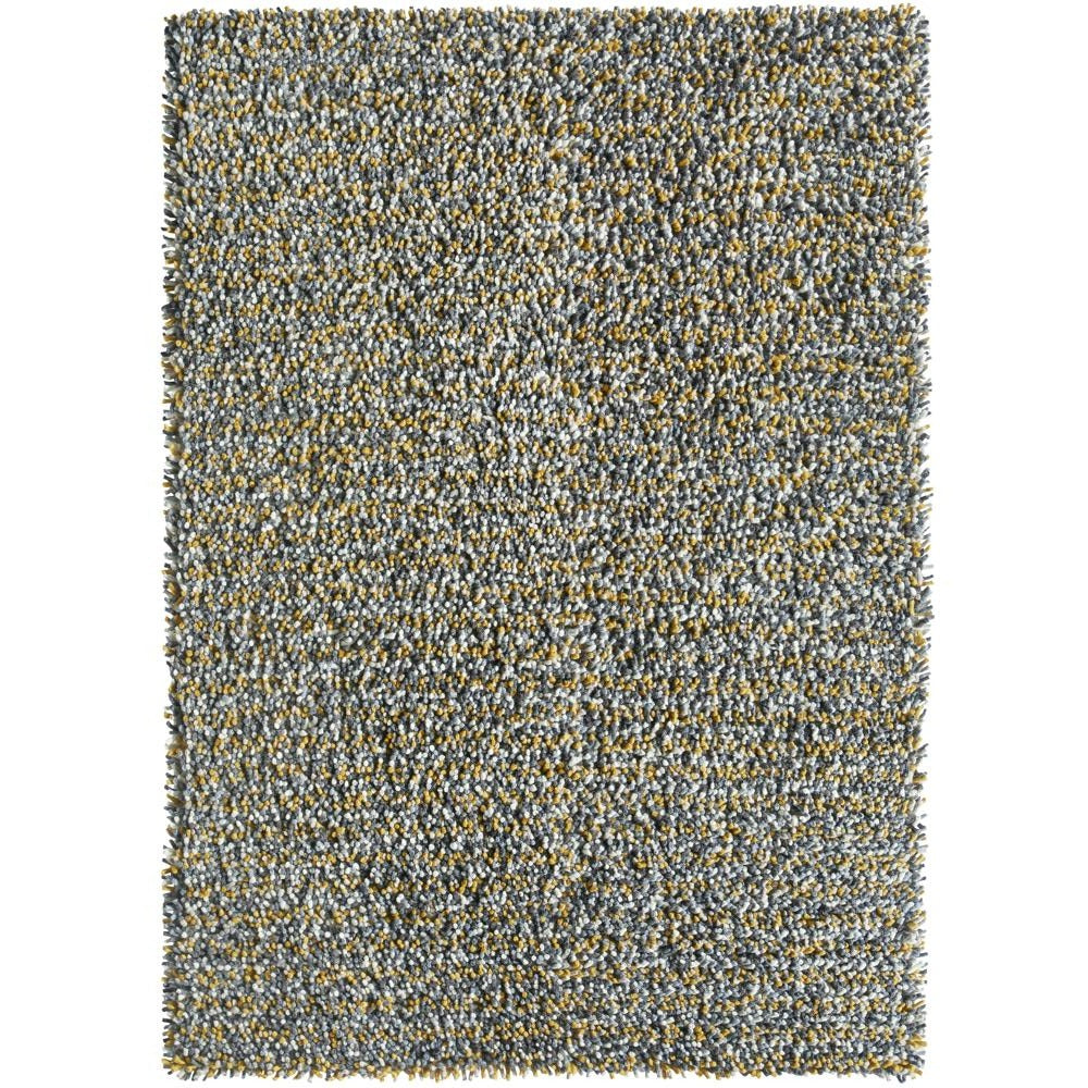 Rocks Shaggy Ochre Rug - Rug Guru