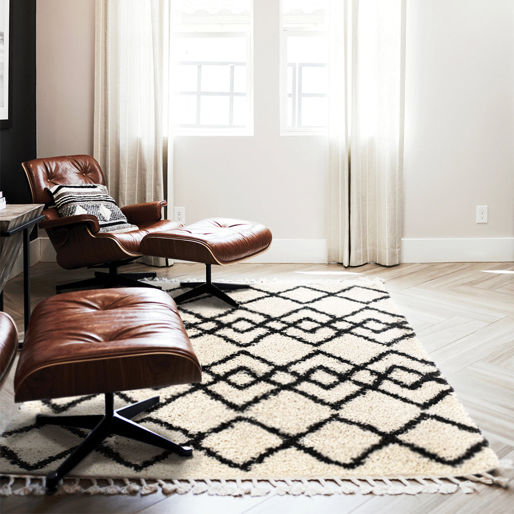 Morocco - Ivory/Charcoal