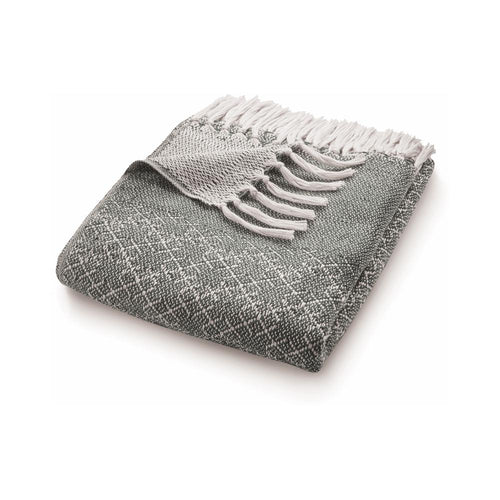 Hug Rug Woven Trellis Throw Warm Grey