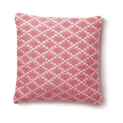 Hug Rug Woven Trellis Cushion Coral Pink