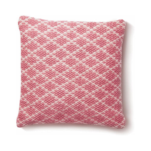 Hug Rug Woven Trellis Cushion Coral Pink