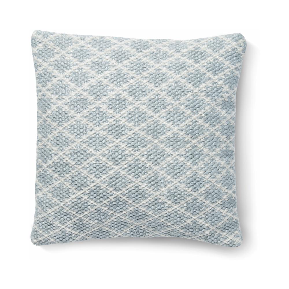 Hug Rug Woven Trellis Cushion Sky Grey