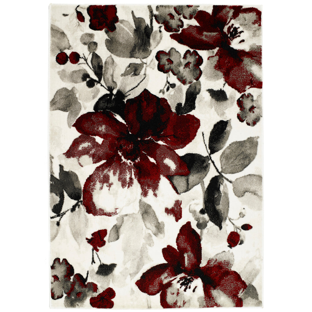 Watercolour Floral - Red